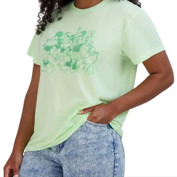 Disney Mickey & Friends Light Green Tee XXL - Picture 2 of 3